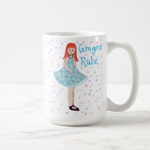 Söt liten flicka "Ginger's Rule"-mugg Kaffemugg