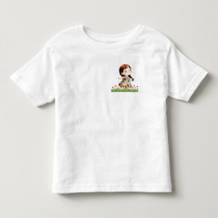 Söt liten flicka i blomsterfält Barn- T Shirt