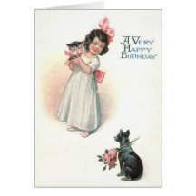 Söt liten flicka kattunge valp rosor