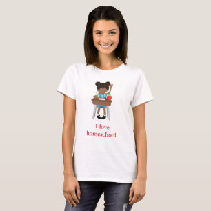 Söt liten flicka säger att jag kärlek hemeschool t shirt
