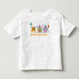 Söt Liten Födelsedagsmonsterpojke T Shirt