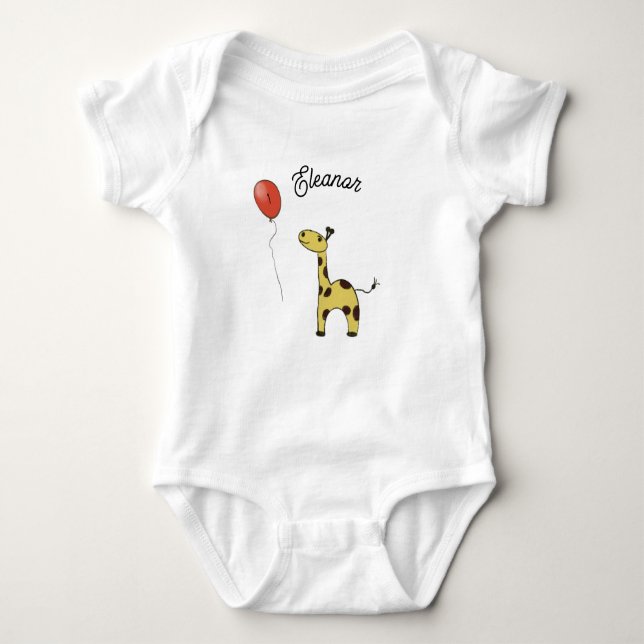 Söt liten giraff t shirt (Framsida)