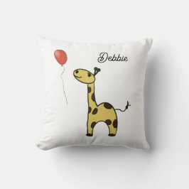 söt liten giraffe med ballonger Dekorativ kudde