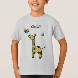 Söt liten giraffe med ballonger T-Shirt