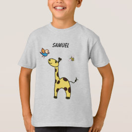 Söt liten giraffe med ballonger T-Shirt