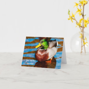 Söt liten gräsand Greeting card blir Kort