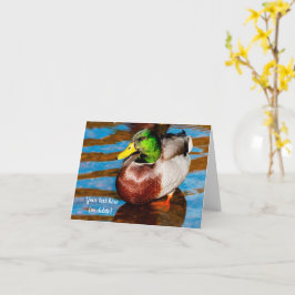 Söt liten gräsand Greeting card blir Kort