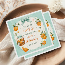 Söt Liten Gullet Apelsin Citrus 1-årsfest