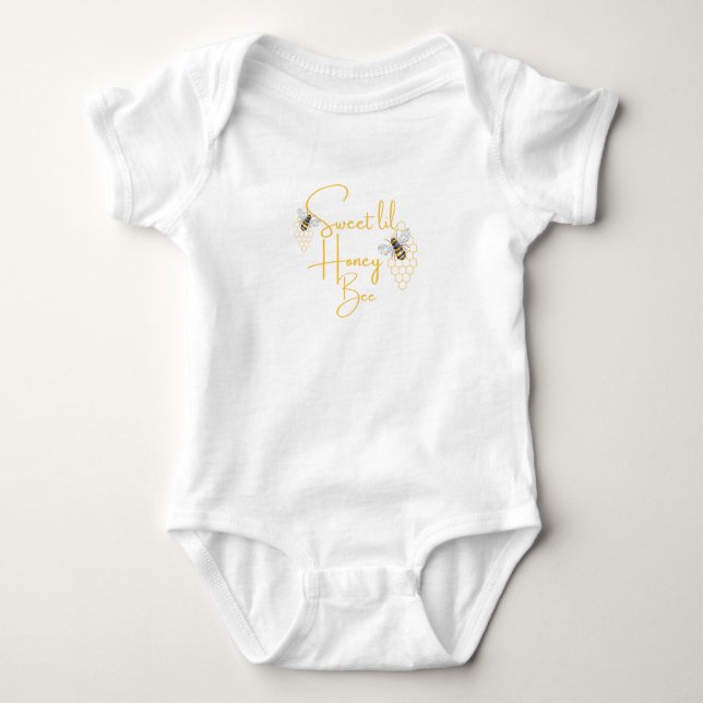Söt liten honungsbi T-Shirt Baby Body (Framsida)