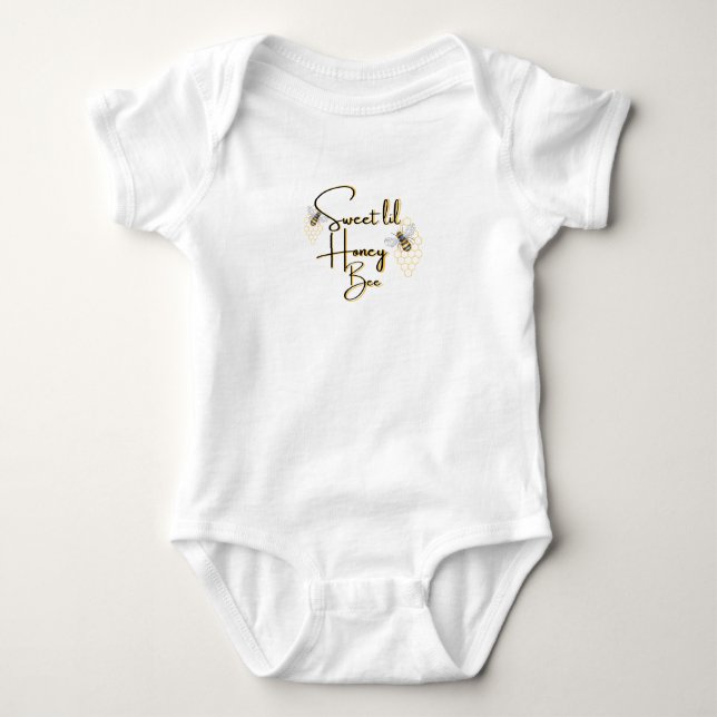 Söt liten honungsbi T-Shirt Baby Bodysuit (Framsida)