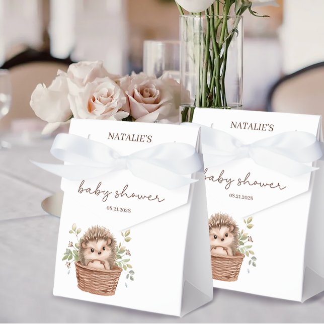 Söt Liten Igelkott Baby Shower Gäst Presentaskar (Skapare uppladdad)