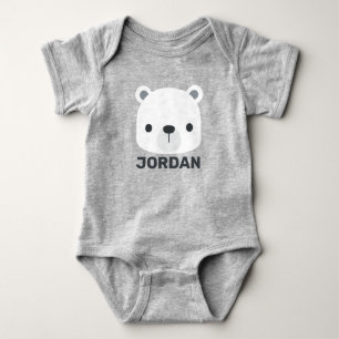 Söt liten isbjörn med personligt namn t shirt