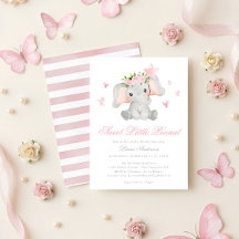 Söt liten jordnöt Elefant Elegant Baby Shower