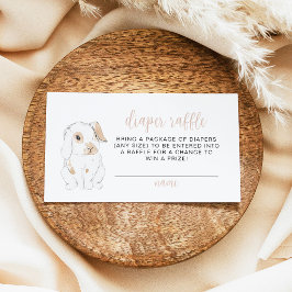 Söt Liten Kanin Baby Shower Blöja Lotteri Kort