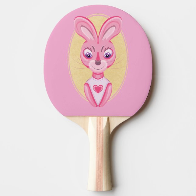 Söt liten kanintjejserie  pingisracket (Framsidan)
