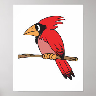 söt liten kardinal poster