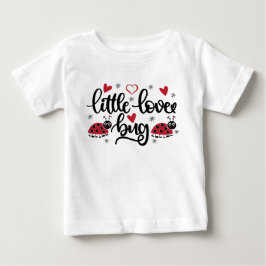 Söt liten kärleksbugs-ordkonst flickor Baby T-Shir T Shirt
