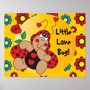 Söt Liten Kärleksbugsaffisch Poster