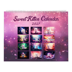 Söt Liten Katt 2027 Års Magi Kalender