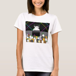 Söt Liten Katt DJ Rave Dansfest T Shirt