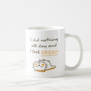 Söt Liten Katt Gör Ingenting Roligt Bekännelse Kaffemugg