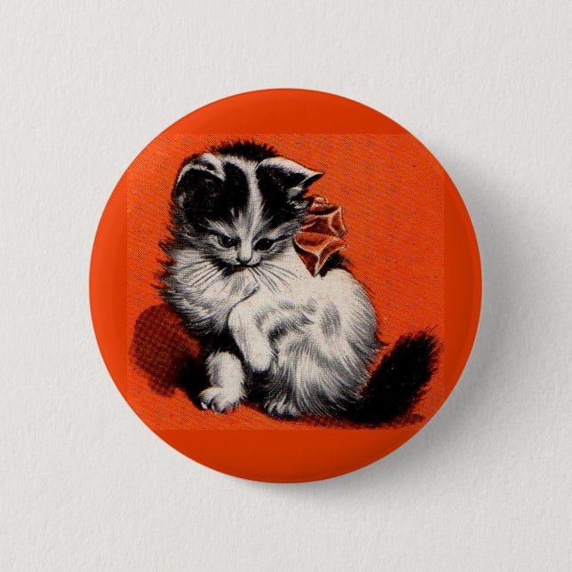 söt liten katt knapp (Framsida)