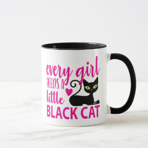 Söt liten katt mamma Kitty Halloween Svart katt ka Mugg