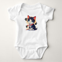Söt liten kattunge Baby T-shirt