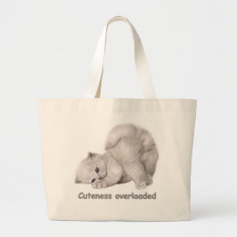Söt liten kattunge-porträtt Totebag Jumbo Tygkasse