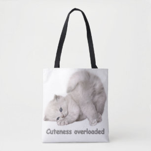 Söt liten kattunge-porträtt Totebag Tygkasse