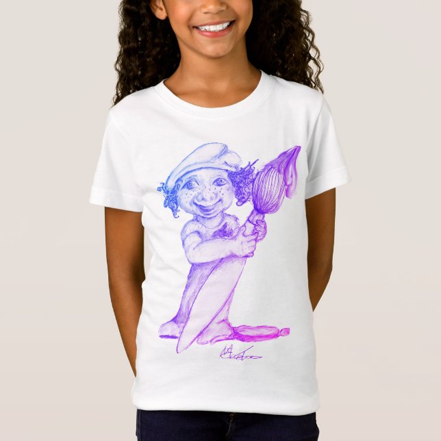 Söt liten konstnär i vardande  t shirt (Framsida)