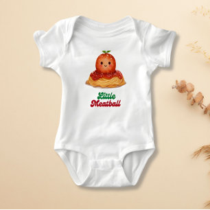 Söt "Liten köttbulle" italiensk babybodysuit T Shirt