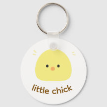 Söt liten kycklingnyckelring | Kawaii babykyckling