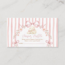 Söt liten lamm Pink Bow Floral Blöja Lotteri
