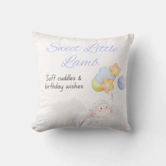 Söt liten lammkudde kudde (Framsida)