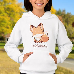 Söt Liten Leende Räv Personligt Namn T Shirt