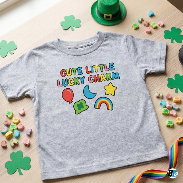 Söt liten lyckosymbol St. Patrick's Day Frukostfli T Shirt (Skapare uppladdad)