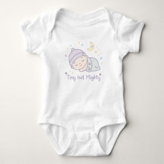 Söt Liten Men Kraftfull Baby Body | Sovande Bebis T Shirt