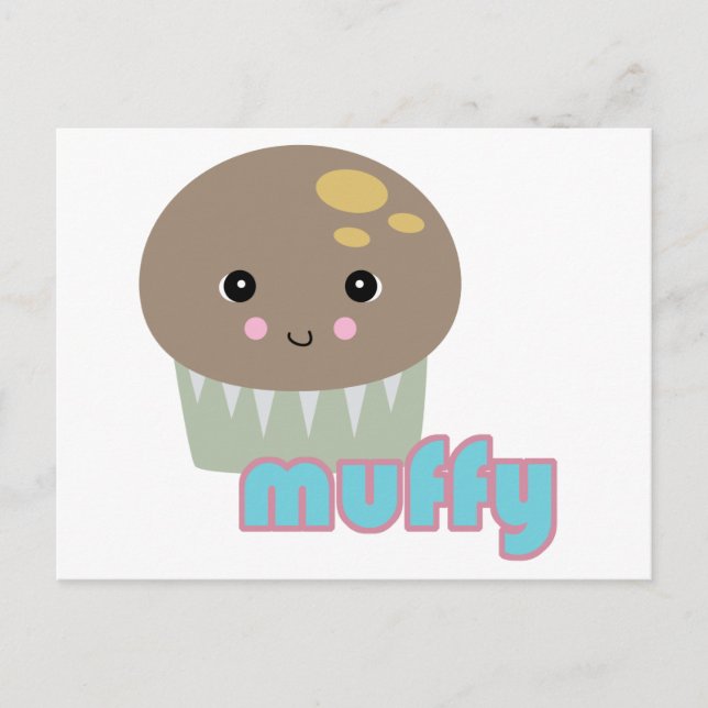 söt liten mjuk muffins vykort (Framsida)