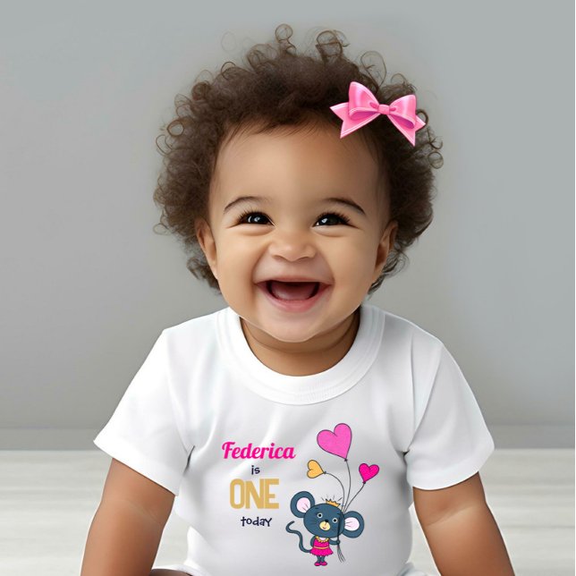 Söt liten mus bebis body t shirt (Skapare uppladdad)