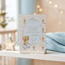 Söt Liten Mus Bebis Shower Inbjudan