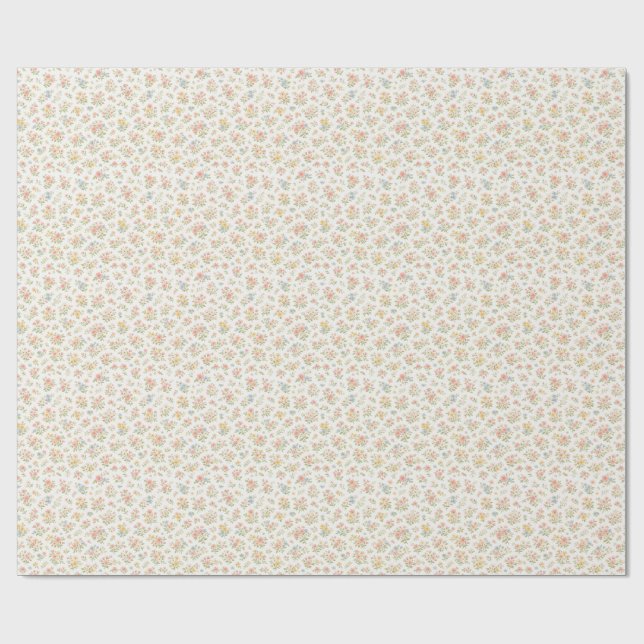 Söt liten naiv blomster sömlös mönster presentpapper (Platt)