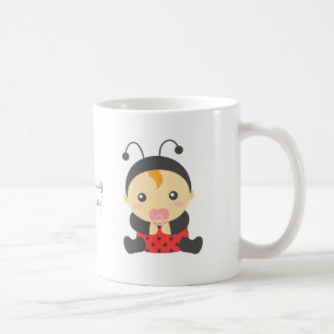 Söt Liten Nyckelpiga Baby Flicka Kaffemugg