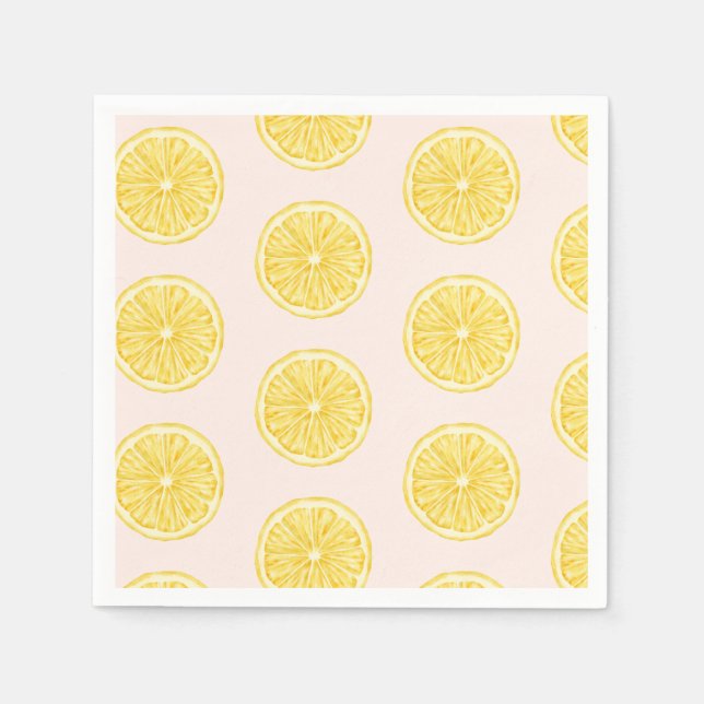 Söt liten på väg Lemon citrus baby shower Pappersservett (Framsidan)