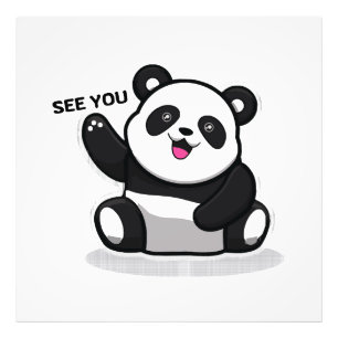 söt liten panda fototryck