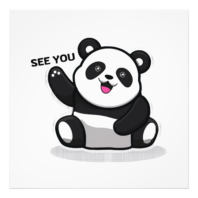 söt liten panda fototryck (Framsidan)