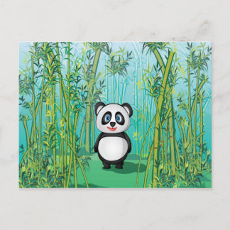 Söt liten Panda i bambuskog Vykort