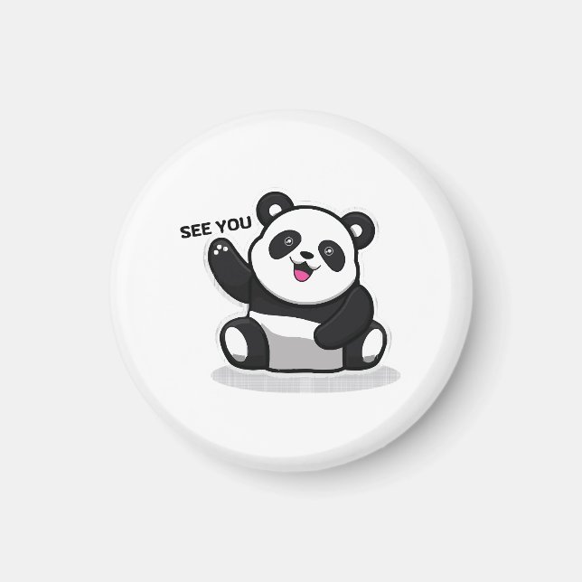söt liten panda magnet (Framsidan)