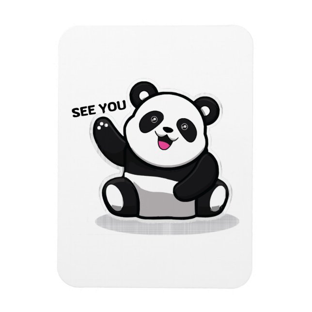 söt liten panda magnet (Vertikal)