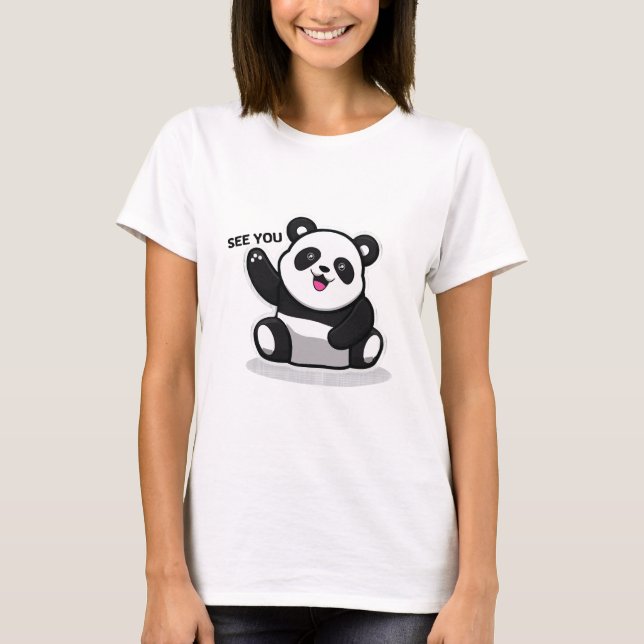 söt liten panda t shirt (Framsida)